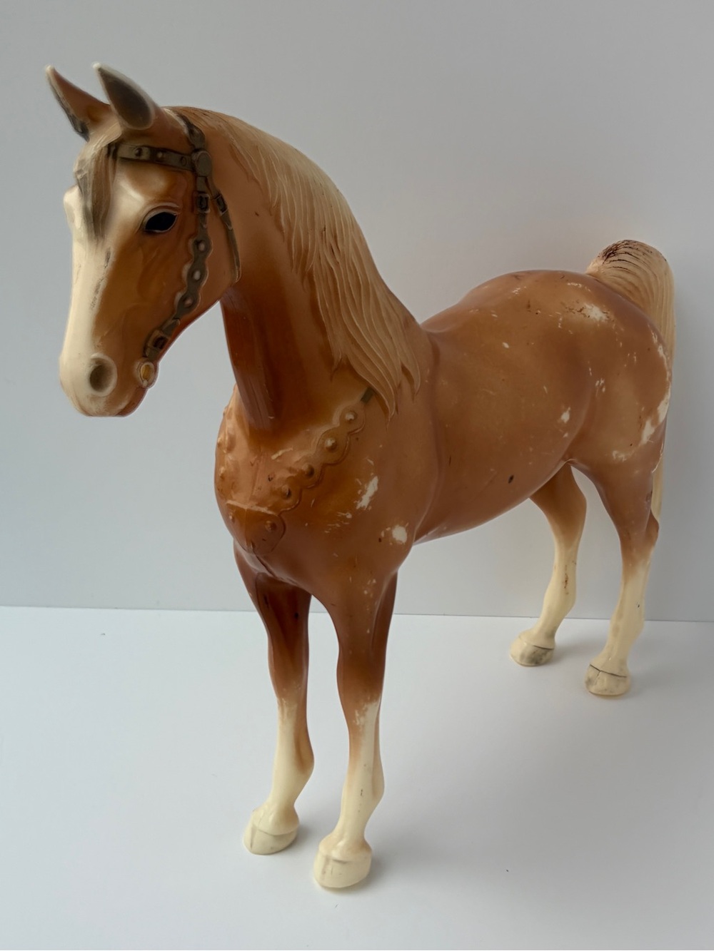 Vintage Breyer Western Pony - Palomino w/ Molded Bridle & Breast Collar